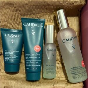 Caudalie Skincare Set - Blue and Silver